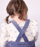 Blusa a maniche lunghe in cotone con stampa a fiori neonata ecru/multicolore
