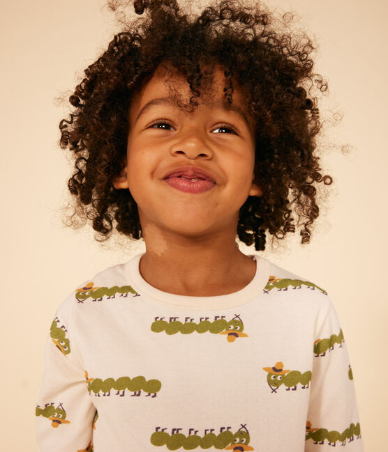 Pigiama fantasia animalier in cotone bambino bianco AVALANCHE/ MULTICO