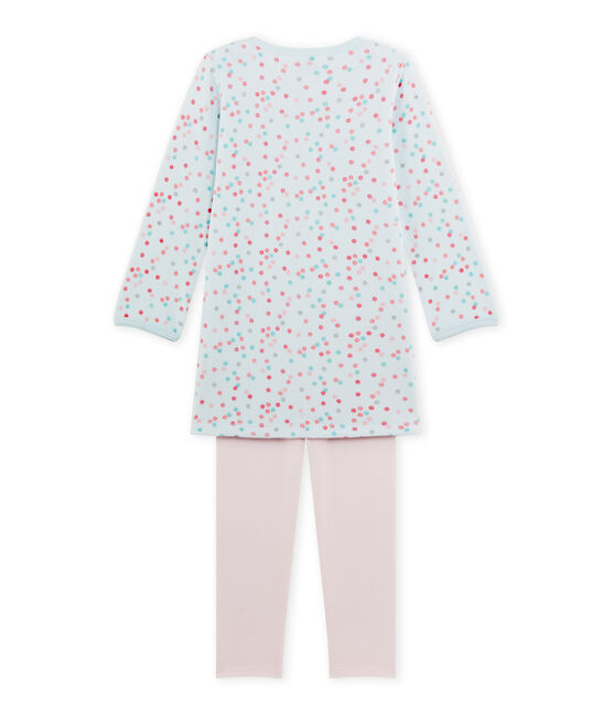 Camicia da notte per bambina in ciniglia rosa VIENNE/blu BOCAL/ MULTICO