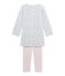 Camicia da notte per bambina in ciniglia rosa VIENNE/blu BOCAL/ MULTICO