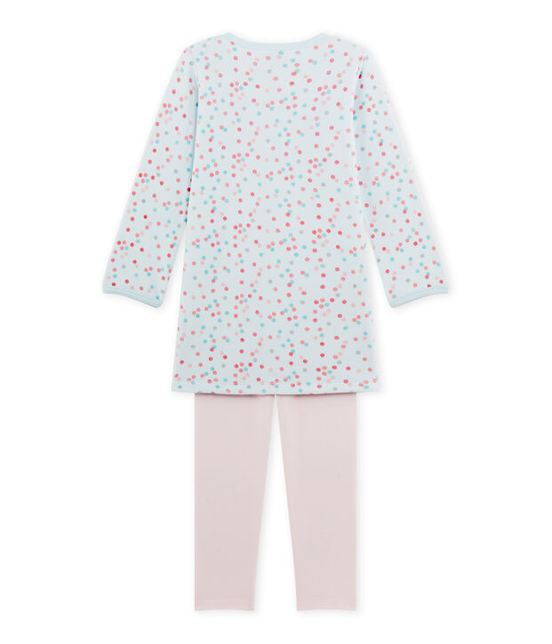 Camicia da notte per bambina in ciniglia rosa/blu/multicolore
