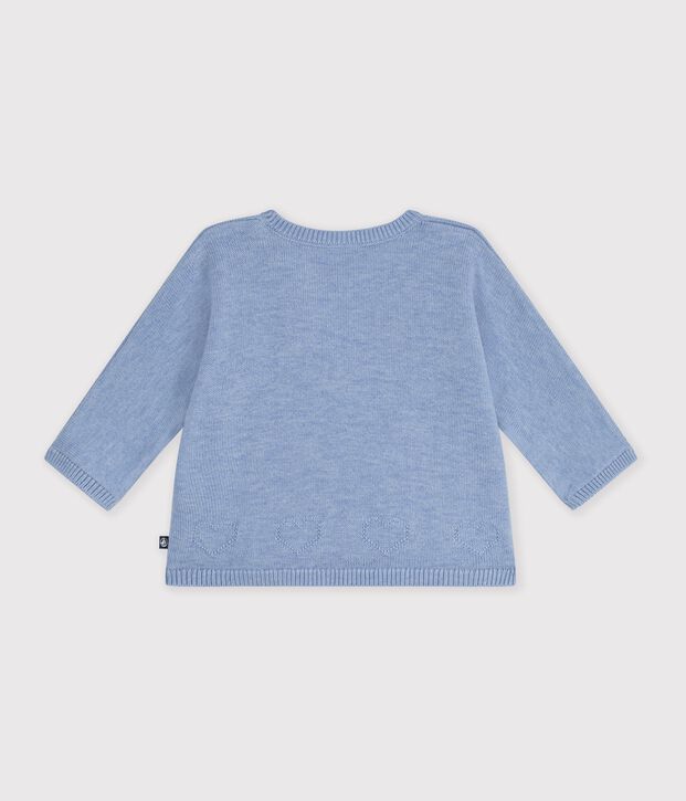 Brassi&egrave;re con incrocio in maglia traforata di misto lana e cotone neonato POLAIRE