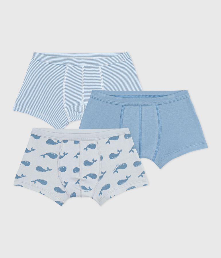 Set di boxer in cotone con stampa di balene in vita bambino multicolore