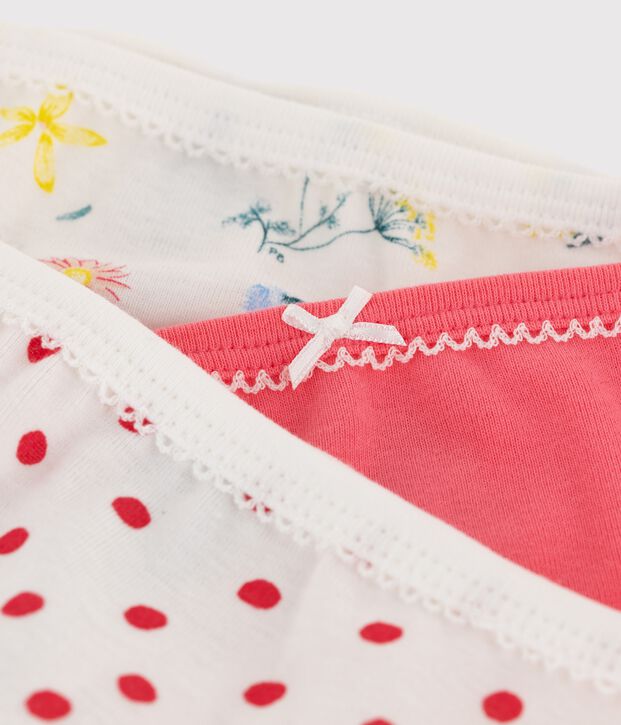 Set di 3 slip per bambina con fantasia a fiori multicolore