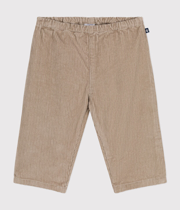 Pantaloni in velluto neonato beige