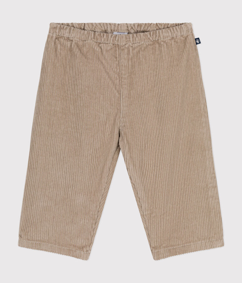 Pantaloni in velluto neonato beige