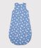 Sacco nanna neonato in cotone con stampa a cuori TOG 2,5 blu/bianco