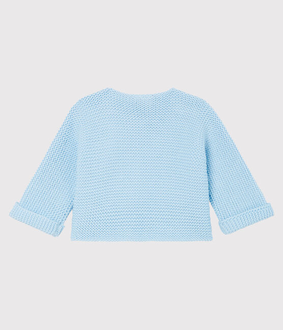 Cardigan bebè in tricot 100% cotone blu TOUDOU