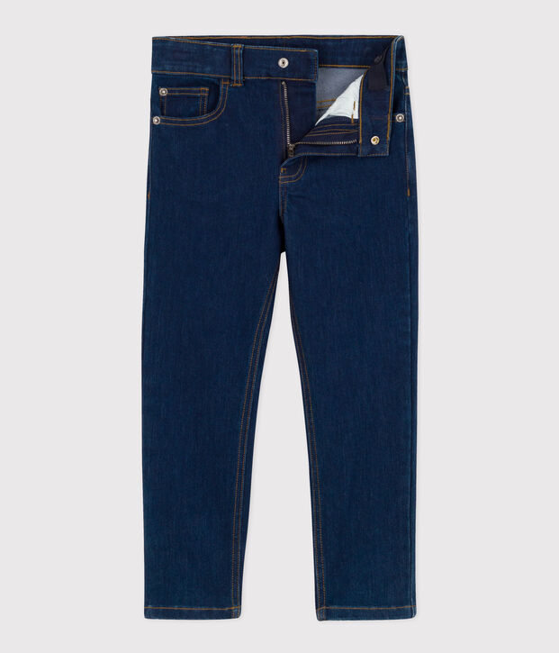 Pantalone dritto in denim bambino blu