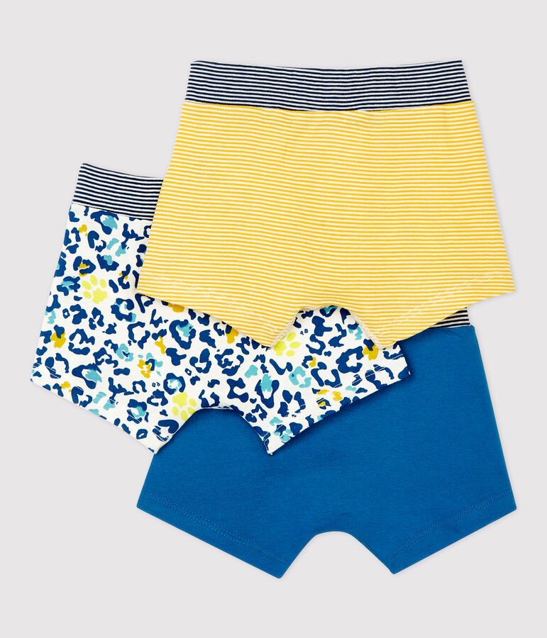 Confezione da 3 boxer bambino fantasia pantere in cotone multicolore