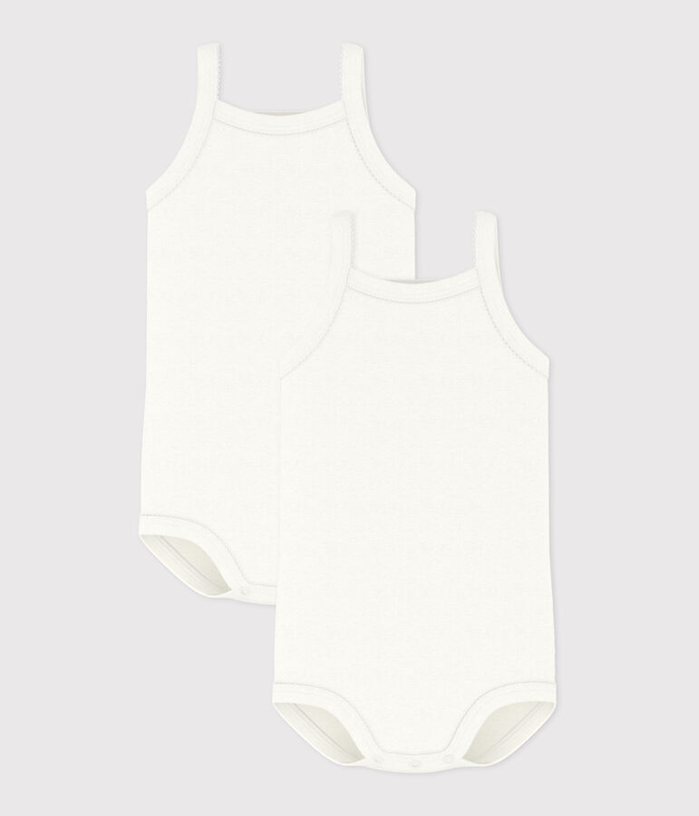 Confezione da 2 body con spalline beb&egrave; femmina multicolore