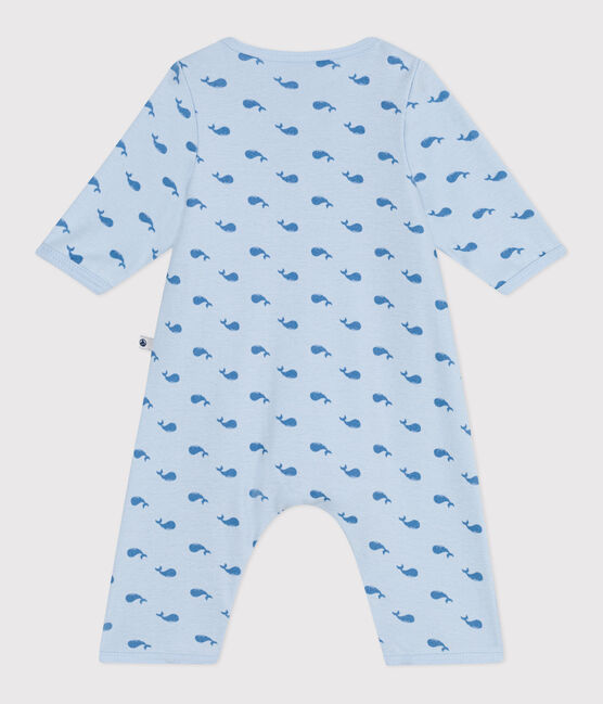 Bodyjama senza piedini in cotone con balena neonato blu TOUDOU/ ALASKA