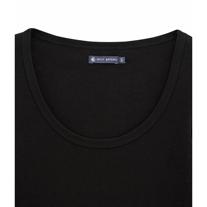 T-shirt maniche 3/4 donna nero