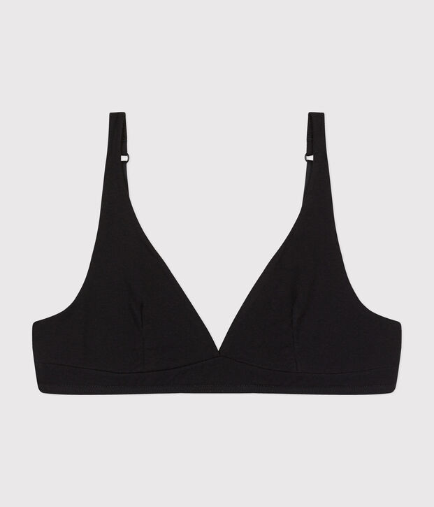 Reggiseno donna in cotone ed elastan nero