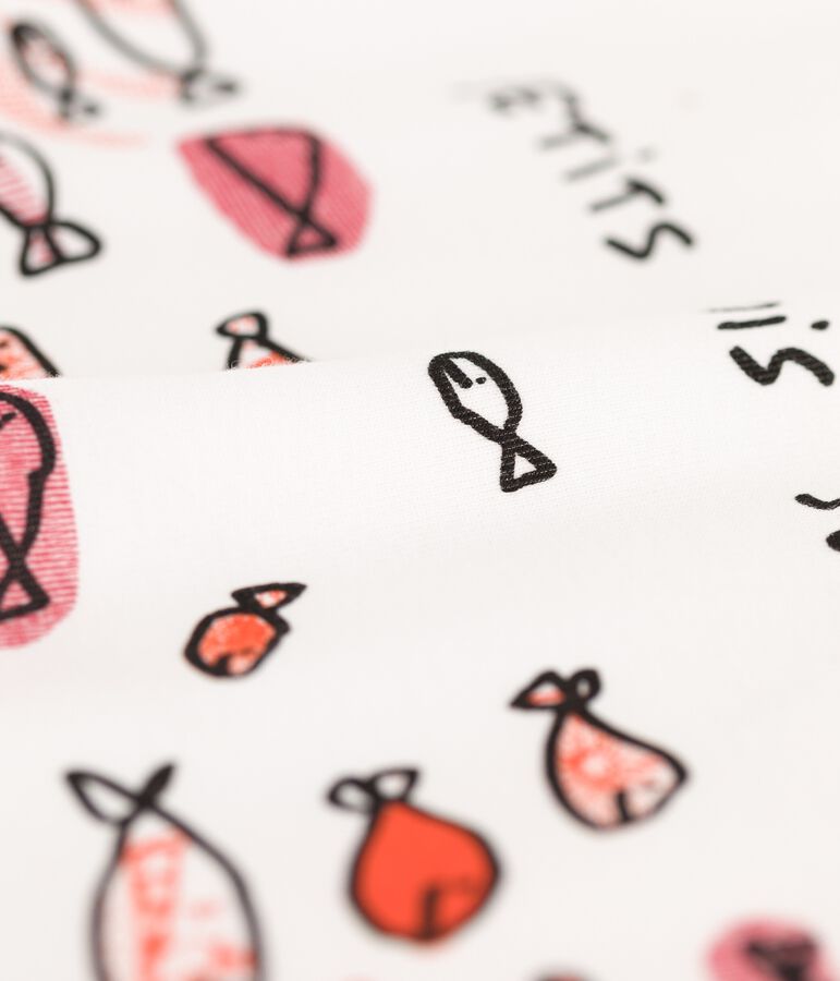 Camicia da notte Serge Bloch bambina a costine bianco