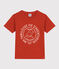 T-shirt  maniche corte in cotone bambino rosso HARISSA