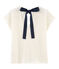 T-shirt in lino donna bianco MARSHMALLOW