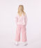 Marinière a maniche lunghe in cotone bambino bianco MARSHMALLOW/rosa CHARME