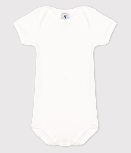 Body manica corta bebè bambina bianco MARSHMALLOW