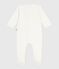 Pigiama in tubique tinta unita con colletto neonato bianco MARSHMALLOW