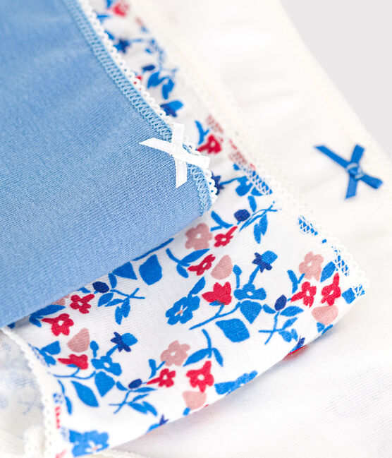 Set di 3 shorty in cotone a fiori bambino variante 1