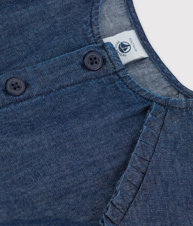 Abito beb&egrave; in denim leggero biologico blu