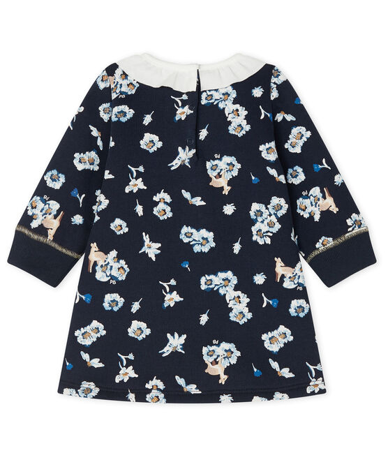 Abito a maniche lunghe da bebè femmina fantasia blu SMOKING/bianco MULTICO CN