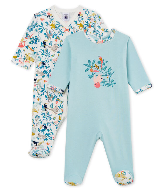 Duo tutine pigiama bambina a costine variante 1