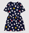 Abito bambina a maniche corte in tubique blu SMOKING/bianco MULTICO