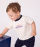 T-shirt a maniche lunghe in cotone con logo vintage neonato bianco MARSHMALLOW
