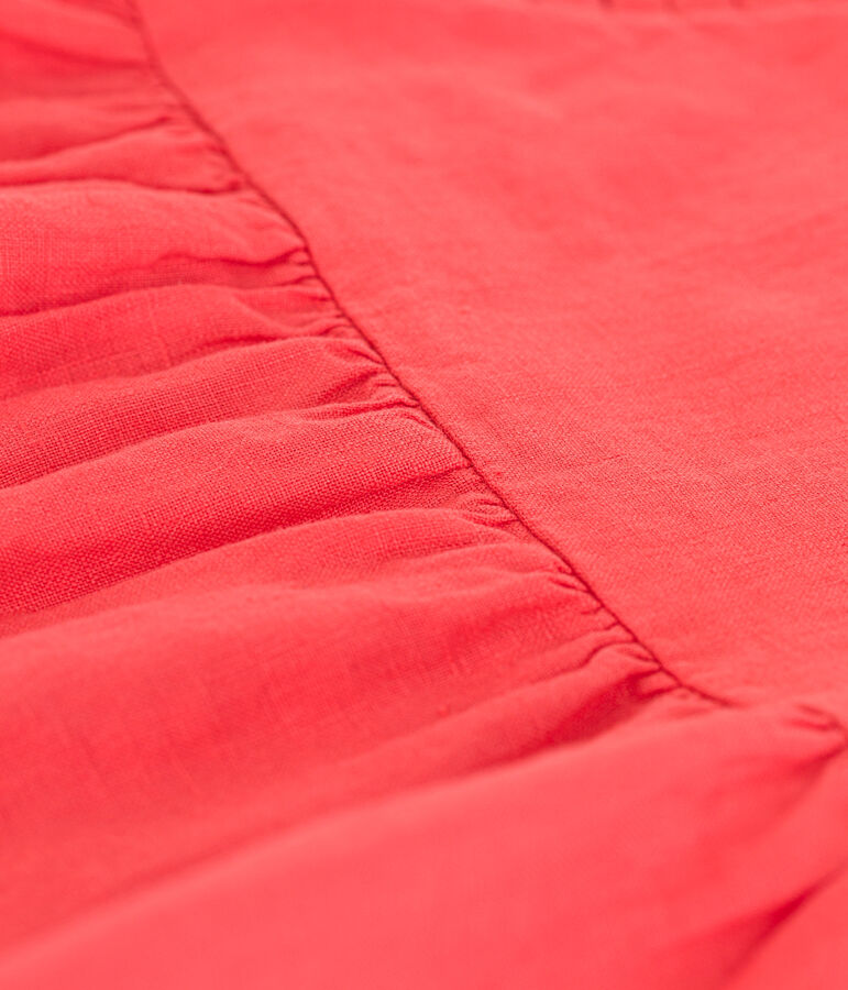 Abito senza maniche in lino beb&egrave; arancione