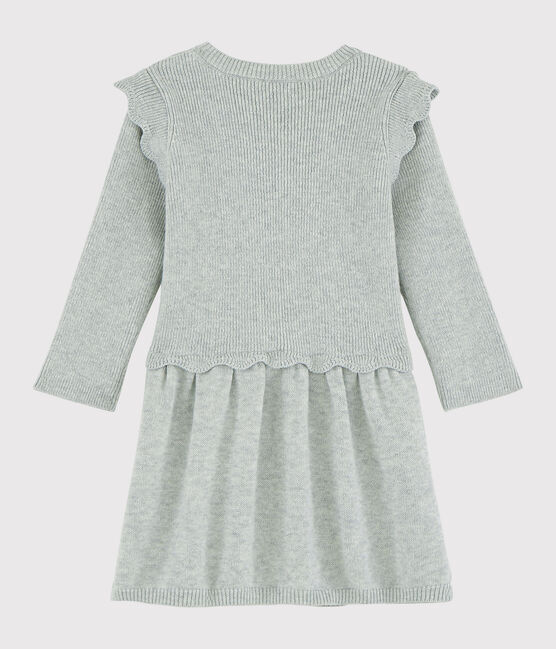 Abito bebè femmina in cotone e lana grigio BELUGA CHINE