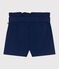 Shorts in cotone tinta unita bambina blu MEDIEVAL