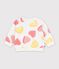 Felpa in cotone con stampa a cuori neonato bianco/multicolore