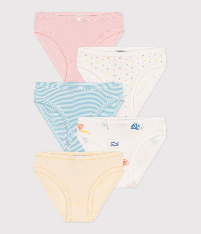 Confezione da 5 slip in cotone con stampa bambino multicolore