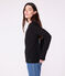 T-shirt L'Iconique a maniche lunghe in cotone traforato donna nero BLACK