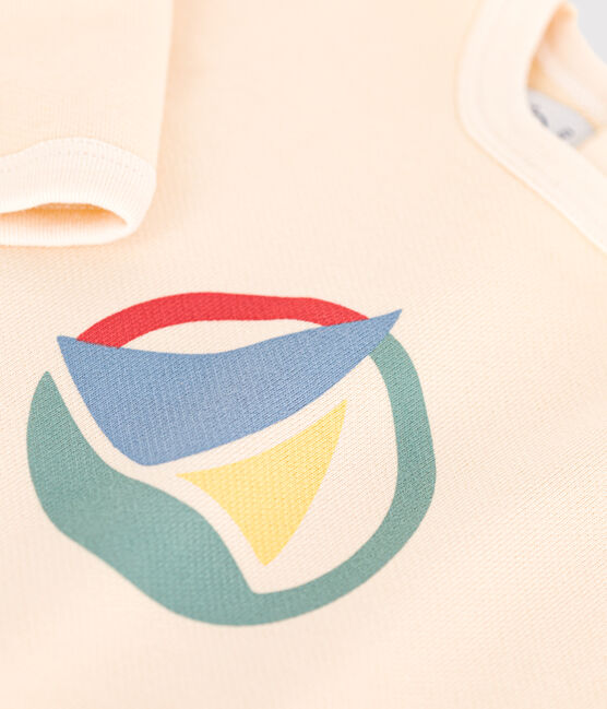 Maglia in tessuto felpato neonato ecru AVALANCHE