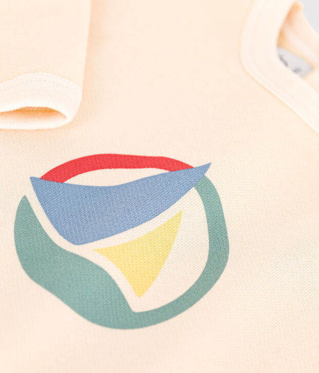 Maglia in tessuto felpato neonato ecru