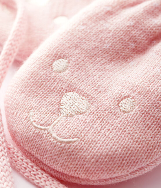 Muffole bebè foderate in micro pile rosa MINOIS