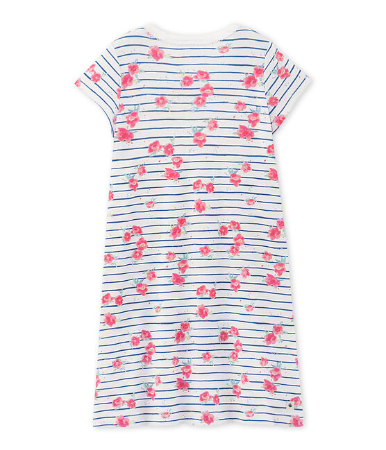 Camicia da notte per bambina stampata bianco ECUME/blu MAJOR/ MULTICO