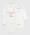 Confezione di body a maniche lunghe in cotone con scritta neonato variante 1