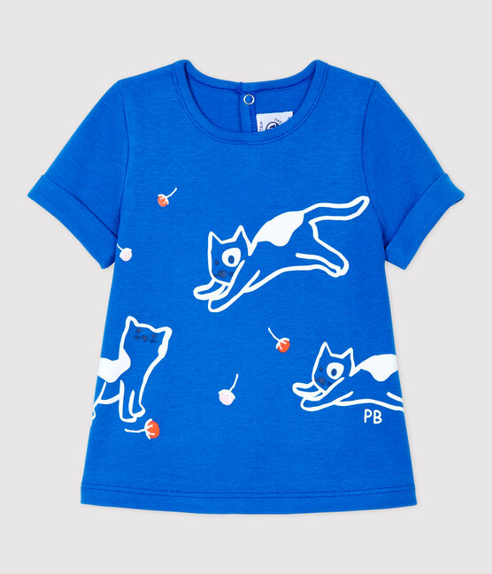 T-shirt in cotone bebè. blu RUISSEAU