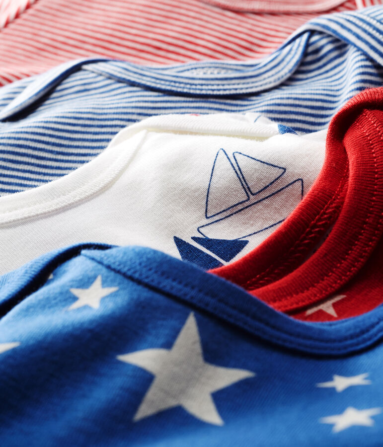 Confezione da 5 body manica corta beb&egrave; maschietto multicolore