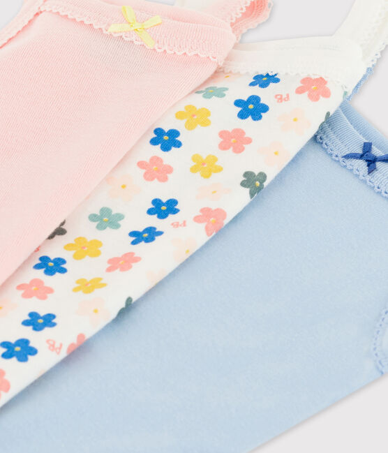 Set di 3 body a fiori con spalline per bebè in cotone variante 1