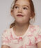 Pigiama corto snugfit tela di Jouy Parigi bambina in cotone rosa FLEUR/rosa GROSEILLER