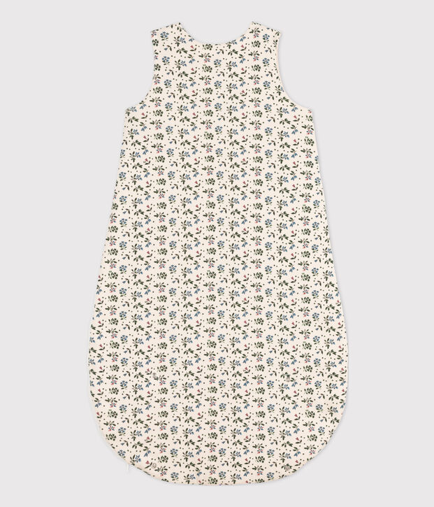 SACCO NANNA BEB&Egrave; A FIORI IN COTONE TOG 3 ecru/multicolore