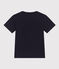 T-shirt in jersey leggero bambino blu SMOKING/bianco MARSHMALLOW