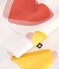 Felpa in cotone con stampa a cuori bambino bianco/multicolore