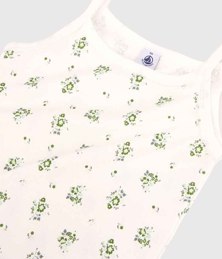 Canottiera con spalline L'ICONIQUE in cotone donna bianco MARSHMALLOW/bianco MULTICO