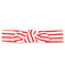Fascia bebè femmina a righe bianco MARSHMALLOW/rosso TERKUIT